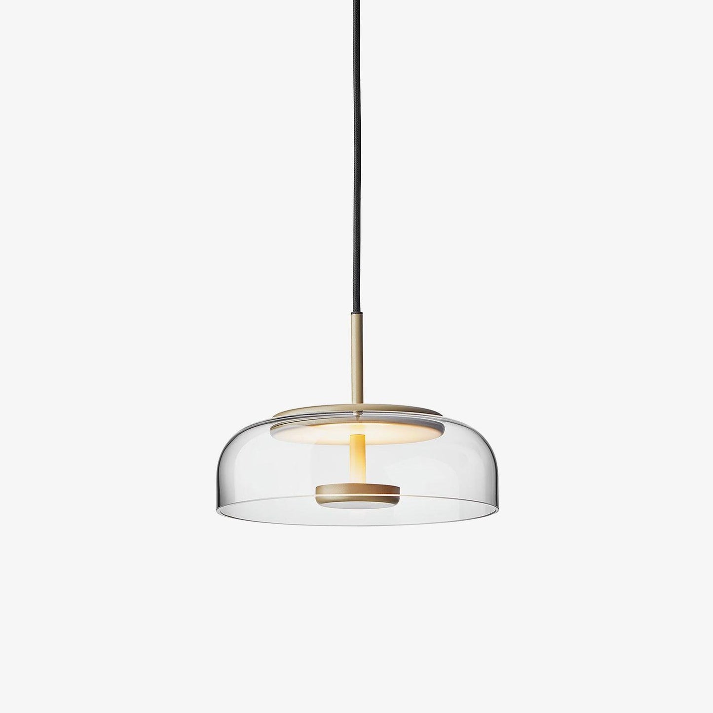 Stylish Glass Hanging Light | Gold and White Shade