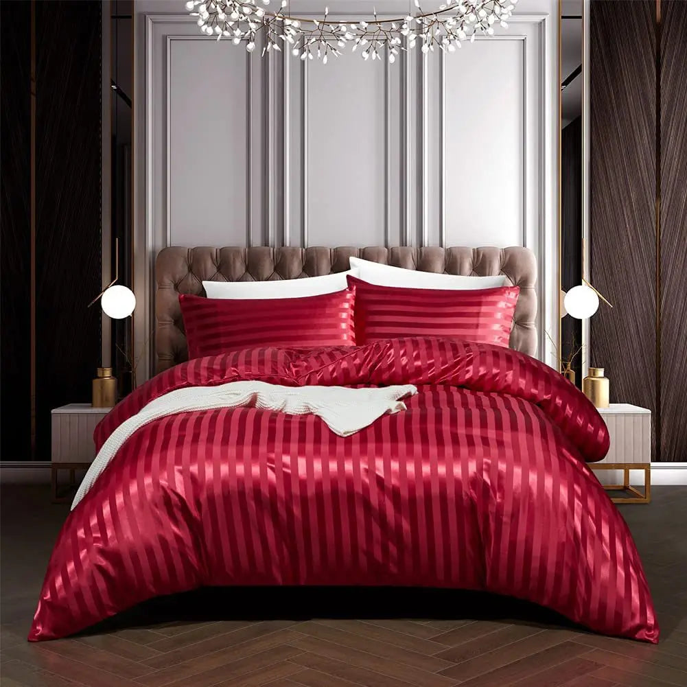 Elegant Soft Striped Bedding Set