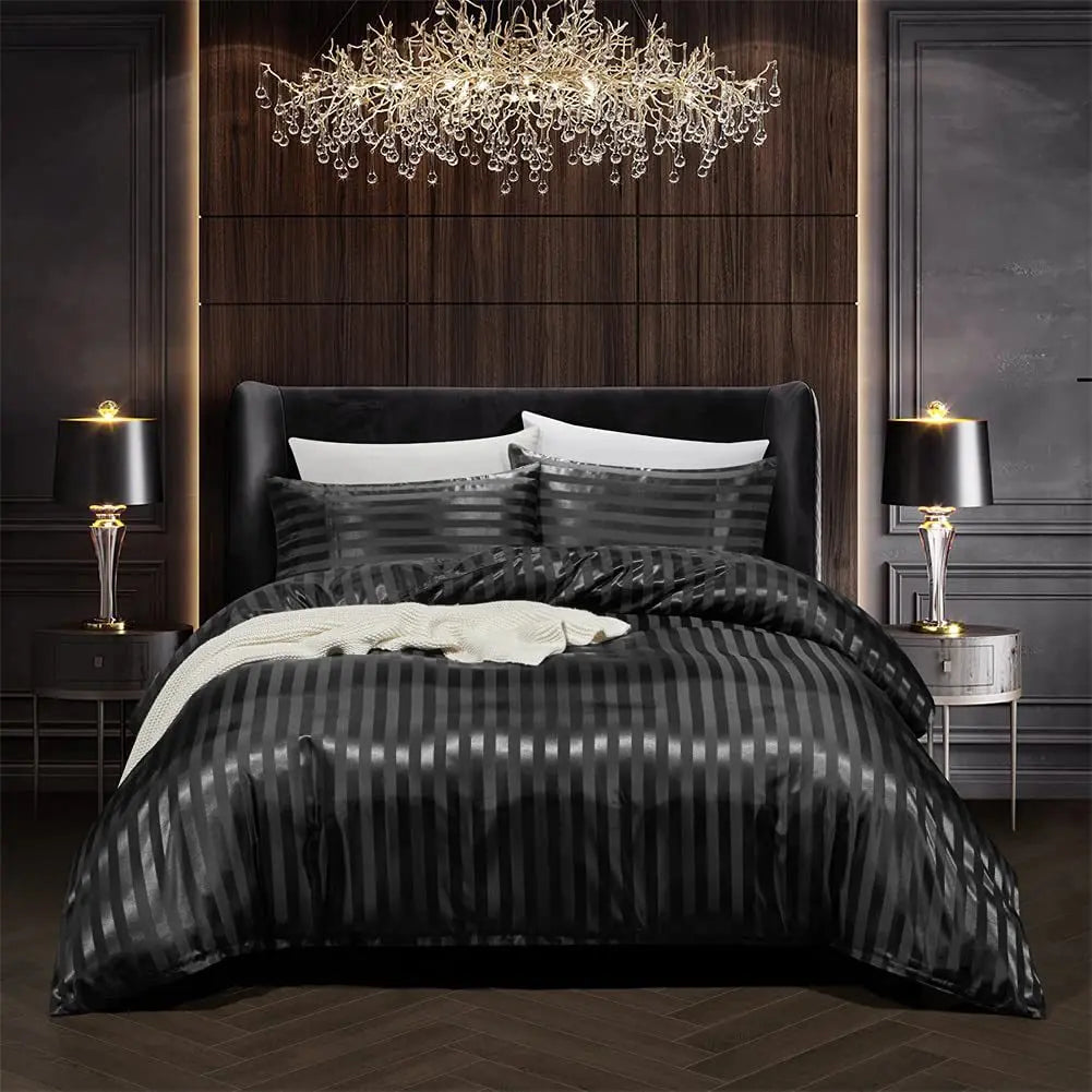 Elegant Soft Striped Bedding Set