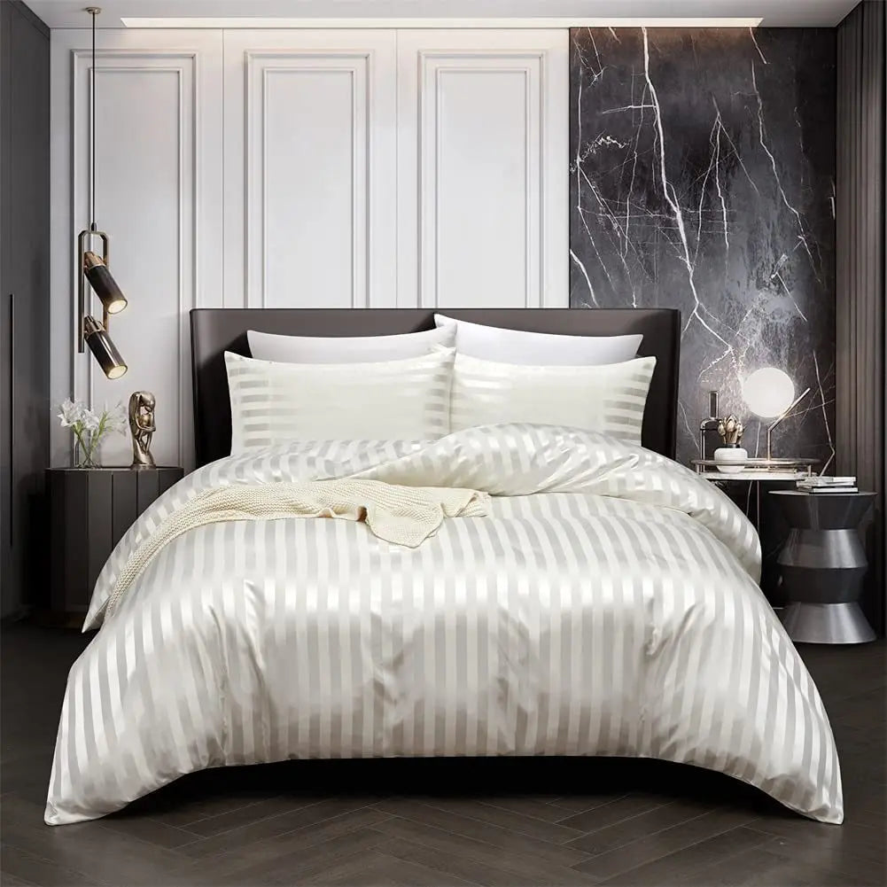 Elegant Soft Striped Bedding Set