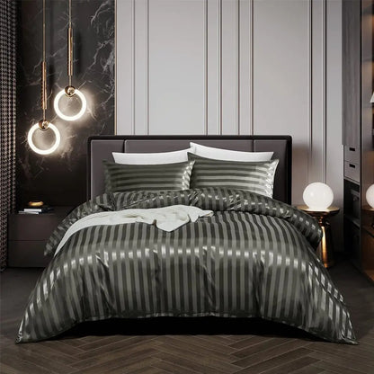 Elegant Soft Striped Bedding Set