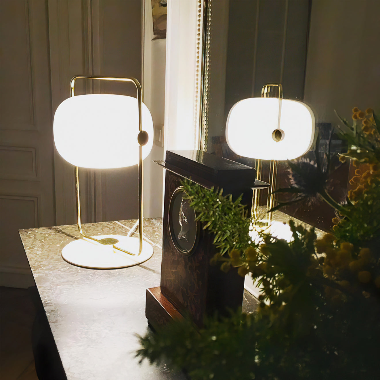 Simple Metal Glass Desk Lamp
