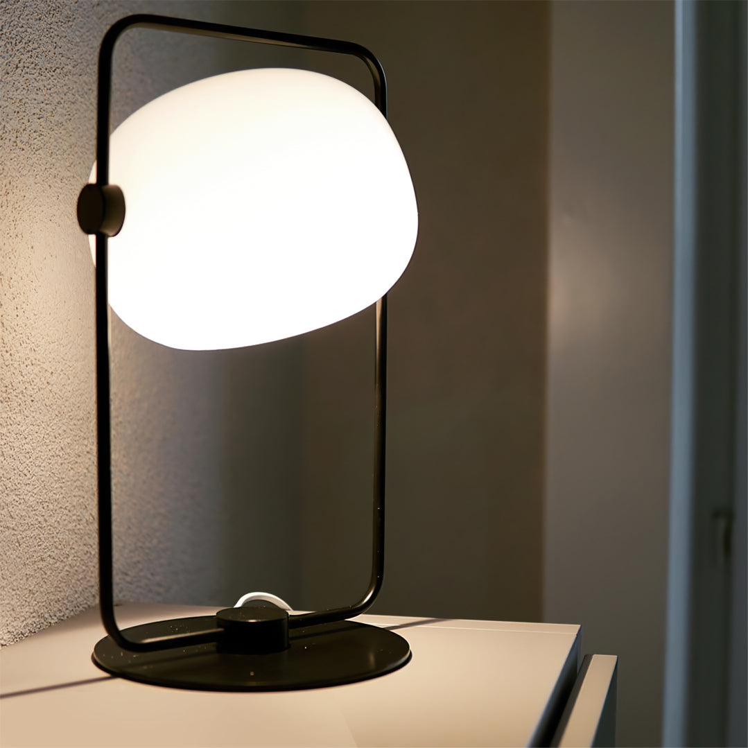 Simple Metal Glass Desk Lamp