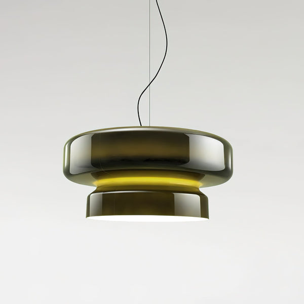 Vintage Glass Hanging Light | Classic Brown Lamp Shade