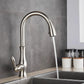 Contemporary Slide-Out Kitchen Faucet Stainless Steel Finish - HappyKidMart