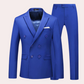 Classic 2 Button Men's Suit Set White Cotton Blend
