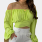 Chic Cold Shoulder Short Top | Flowy Cotton Sleeves