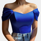 Chic Cold Shoulder Blouse | Luxe Satin Finish Top