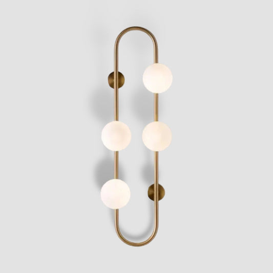 Elegant Brass Glass Wall Light Fixture - HappyKidMart