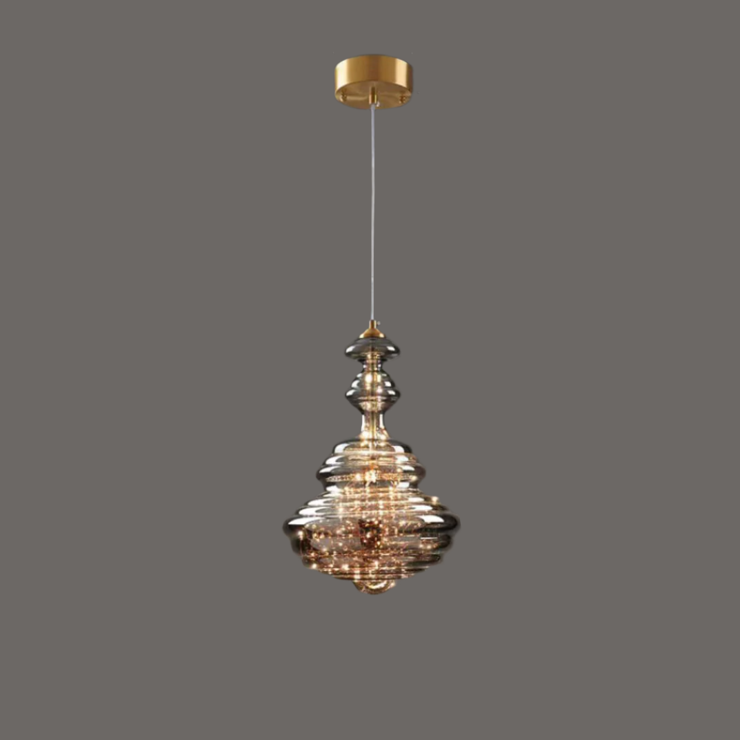 Stylish Grey Glass Drop Light