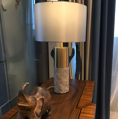 Luxury Gold Tone Marble Desk Lamp