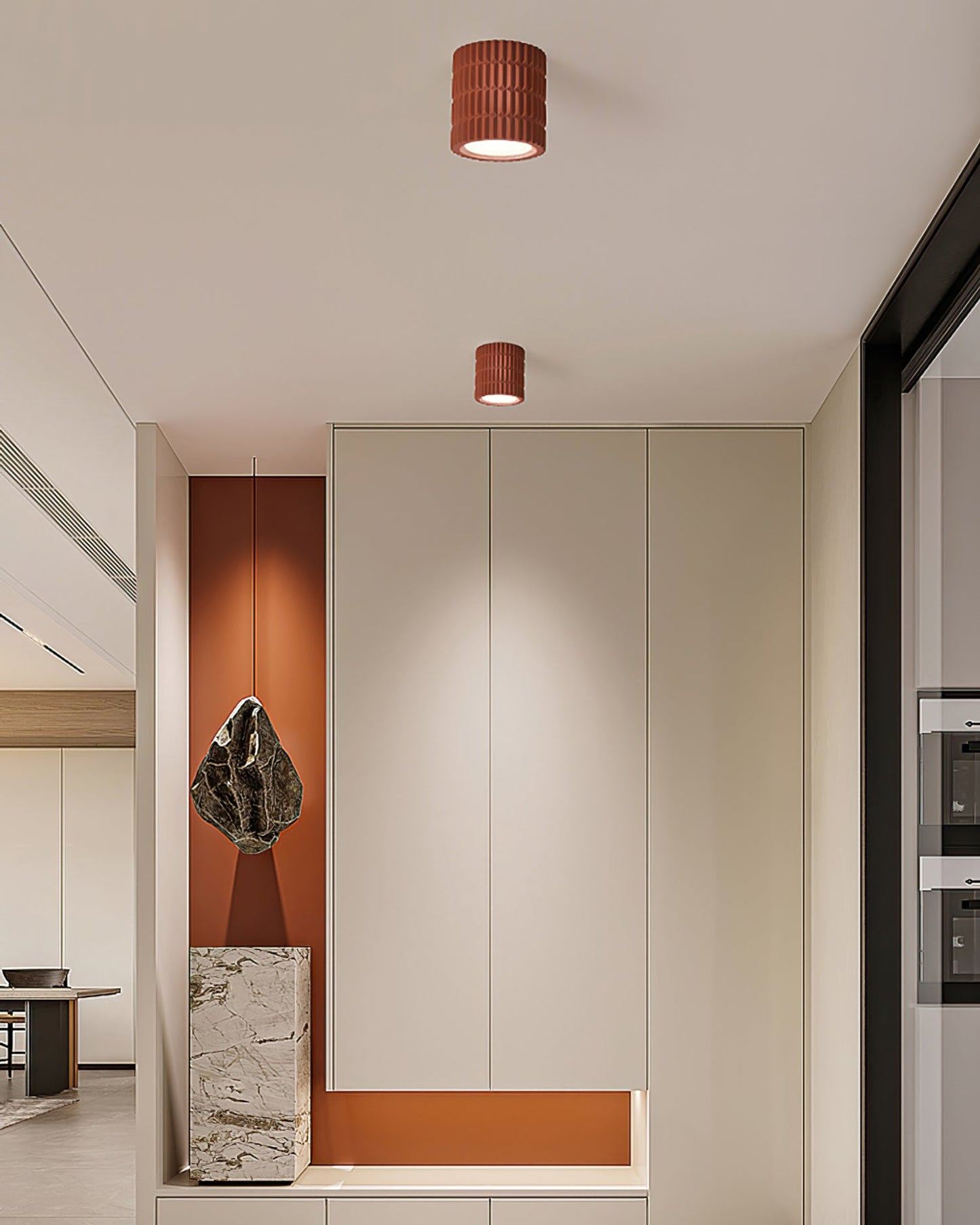 Stylish Overhead Lamp | Unique Glass Design