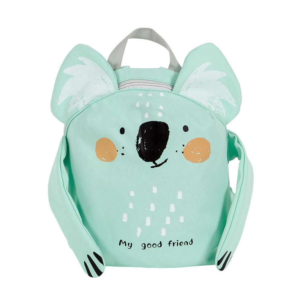 Fun Koala School Bag | Pastel Green Backpack - HappyKidMart