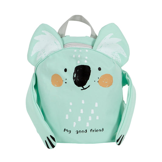 Fun Koala School Bag | Pastel Green Backpack - HappyKidMart