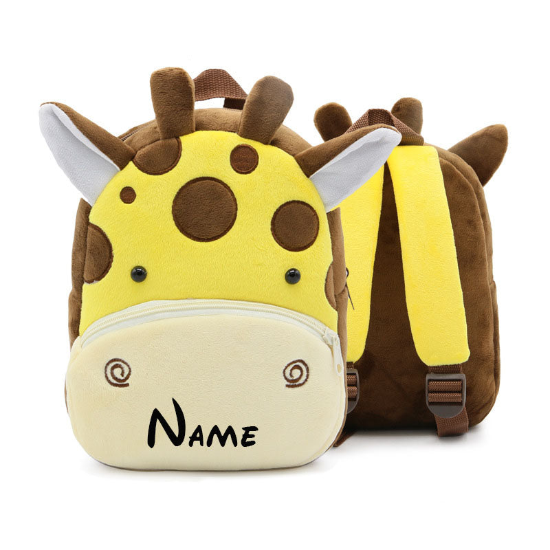 Fun Gray Kids Backpack With Elephant Print