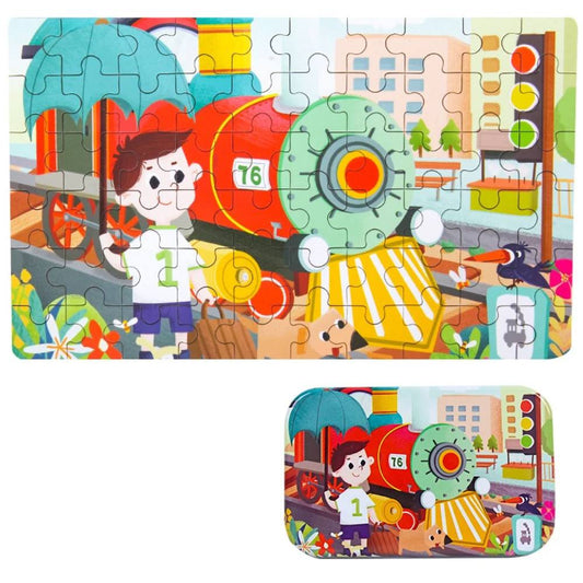 60 Pieces Children Wooden Puzzle Toy