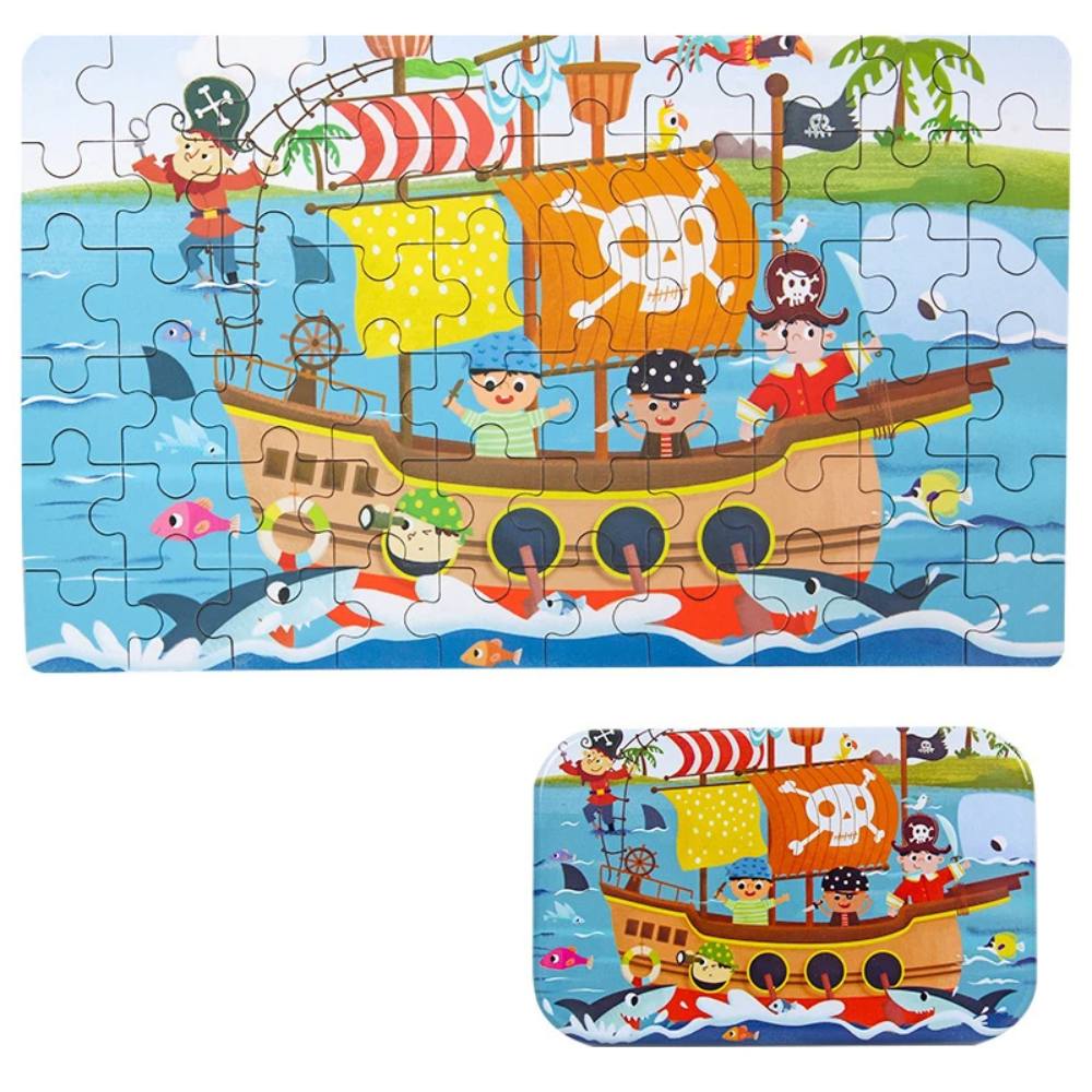 60 Pieces Children Wooden Puzzle Toy