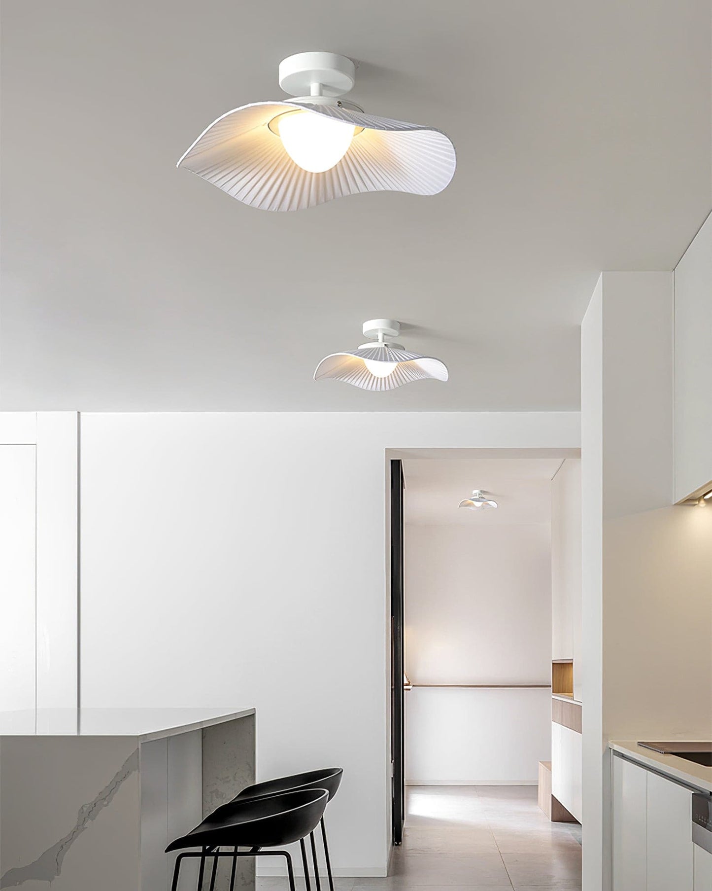 Stylish Ceiling Lamp | Soft Folded Shade with Cozy Light