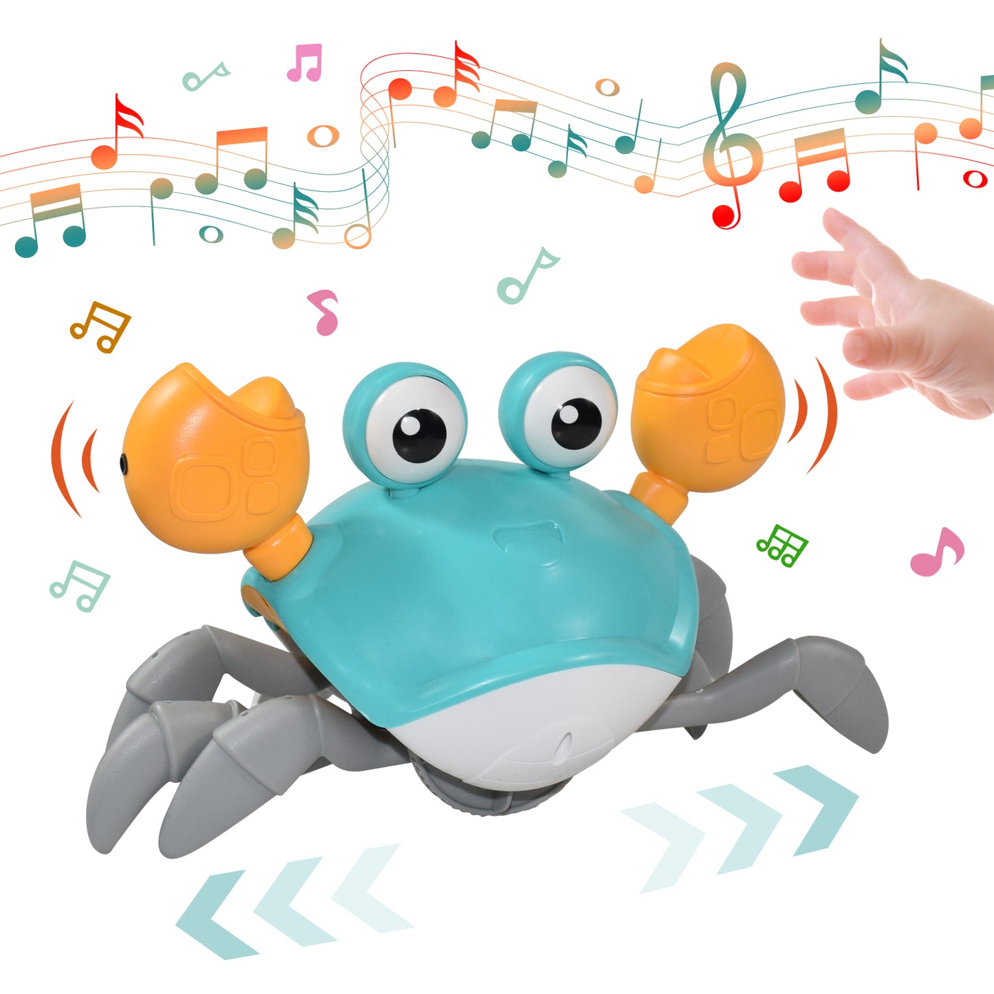 Sensing Crawling Crab Toy with Music Sounds