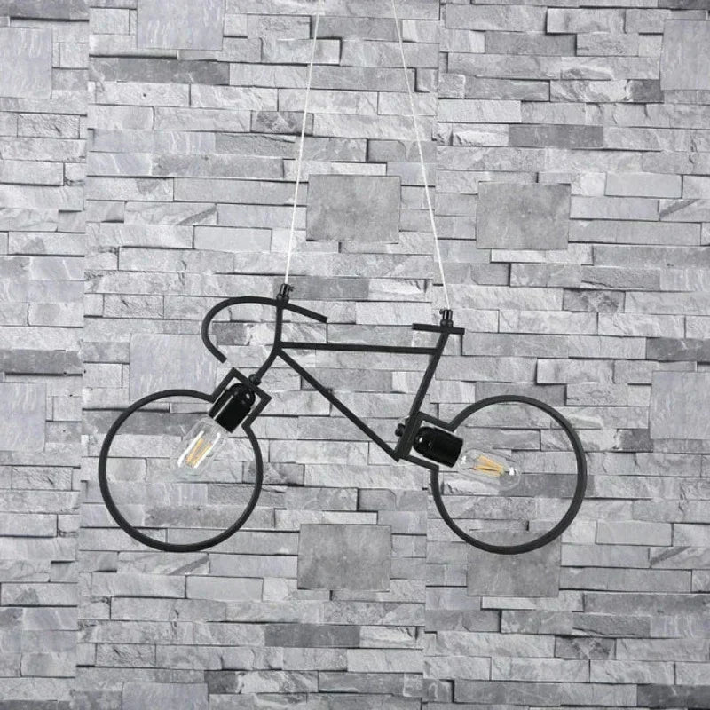 Contemporary Bike Shaped White LED Ceiling Light