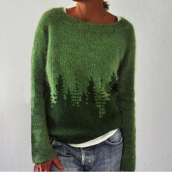 Nature Inspired Cotton Crew Sweater