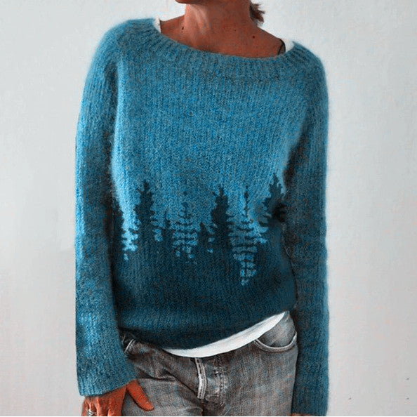 Nature Inspired Cotton Crew Sweater