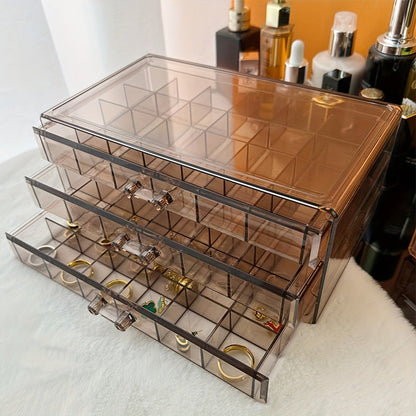 Stackable Jewelry Case 3-Tier Organizer Box