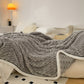 Soft Fuzzy Blanket | Pastel Pink with White Border