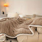 Soft Fuzzy Blanket | Pastel Pink with White Border