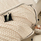 Soft Fuzzy Blanket | Pastel Pink with White Border