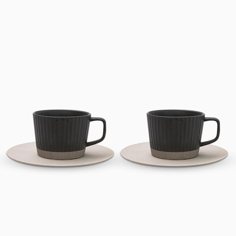 Rustic Ceramic Coffee Mug Set | Earthy Design