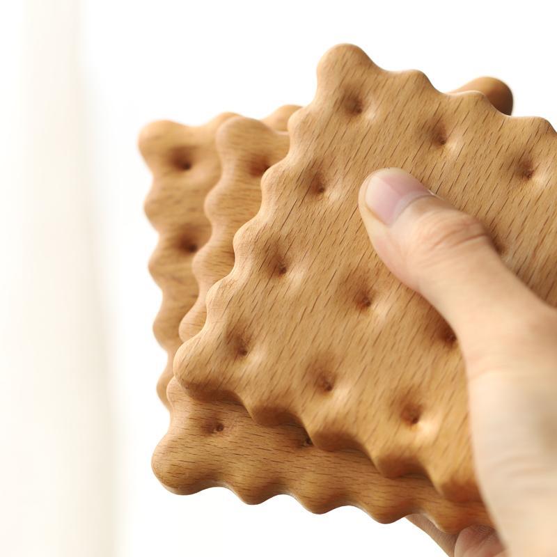 Round Wood Coasters | Classic Biscuit Design
