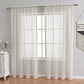 Light Beige Sheer Curtains With Tassel Detail