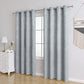 Grey Patterned Room Darkening Curtains