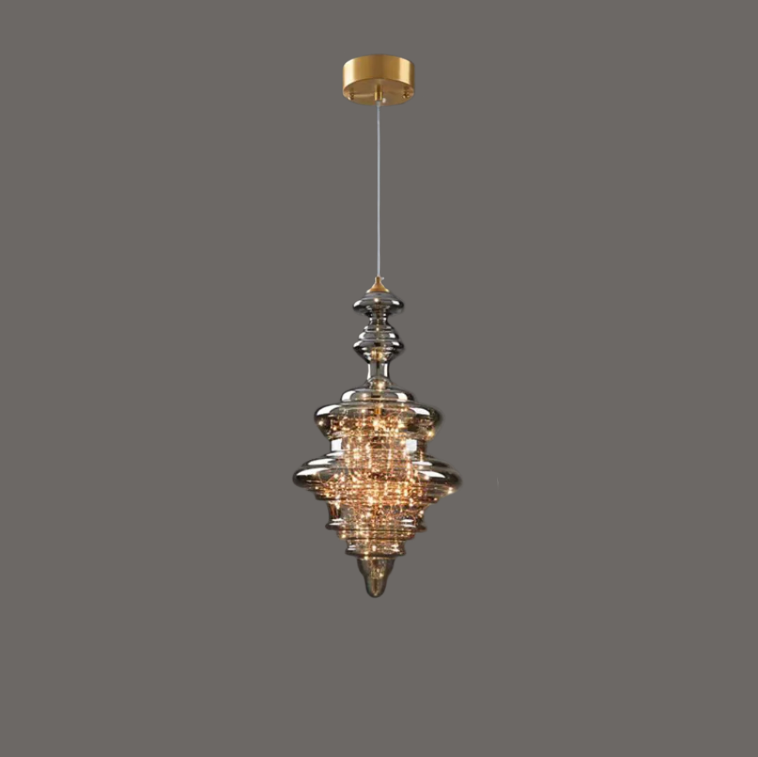 Stylish Grey Glass Drop Light