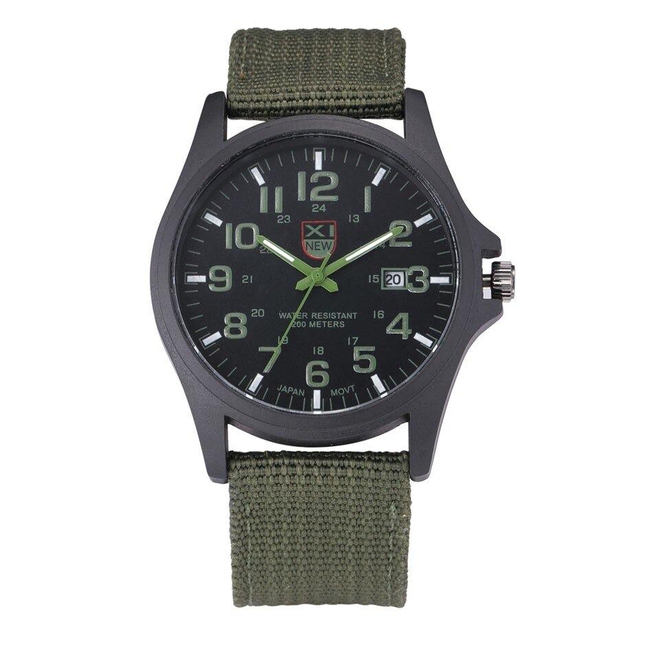 Tactical Sports Watch | Black Strap With Glow Dial