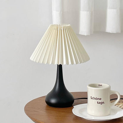 Stylish Table Light | Black Base With Fabric Shade