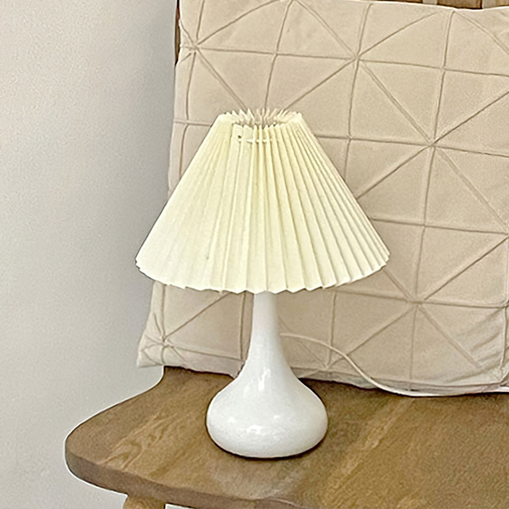 Stylish Table Light | Black Base With Fabric Shade