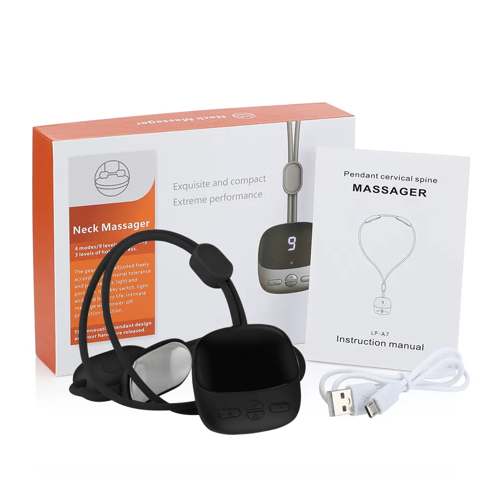 Relaxing Heat Massage Necklace with Electronic Pulse - HappyKidMart