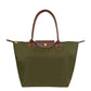 Premium Nylon Shopper Bag | Tan Leather Accents With Metal Buckles