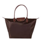 Premium Nylon Shopper Bag | Tan Leather Accents With Metal Buckles