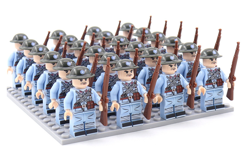 Historic WWII Military Building Blocks Figure Set