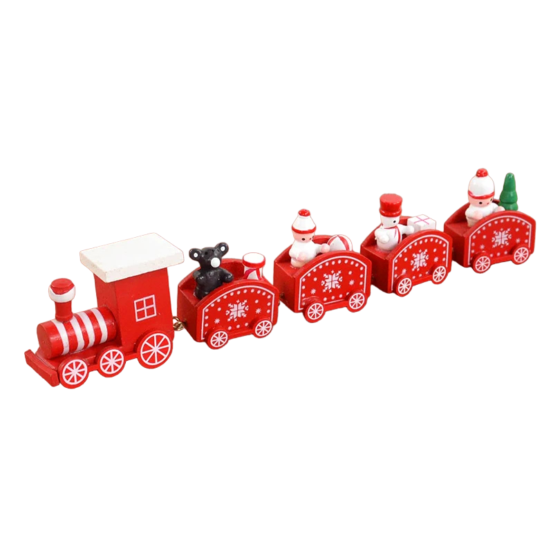 Festive Christmas Wooden Train Kids Gift