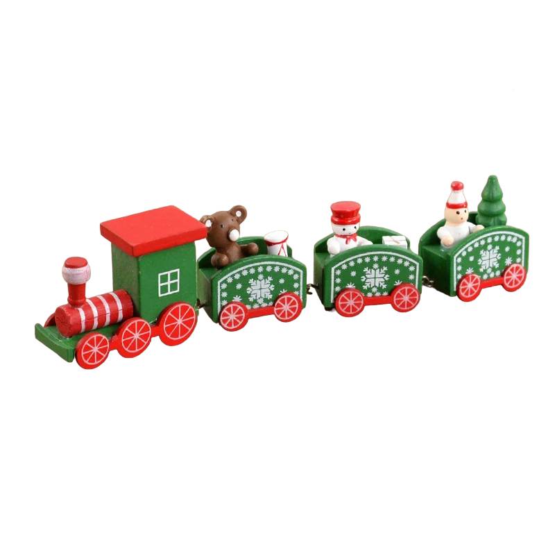 Festive Christmas Wooden Train Kids Gift