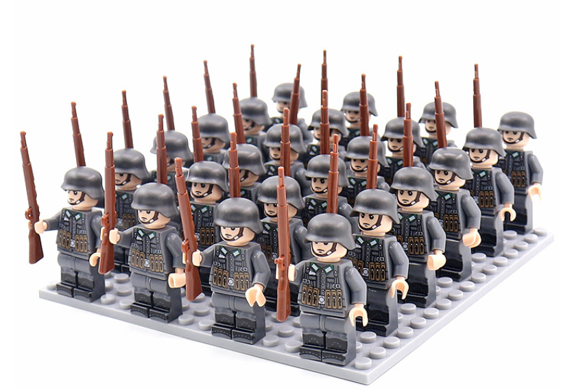 Historic WWII Military Building Blocks Figure Set