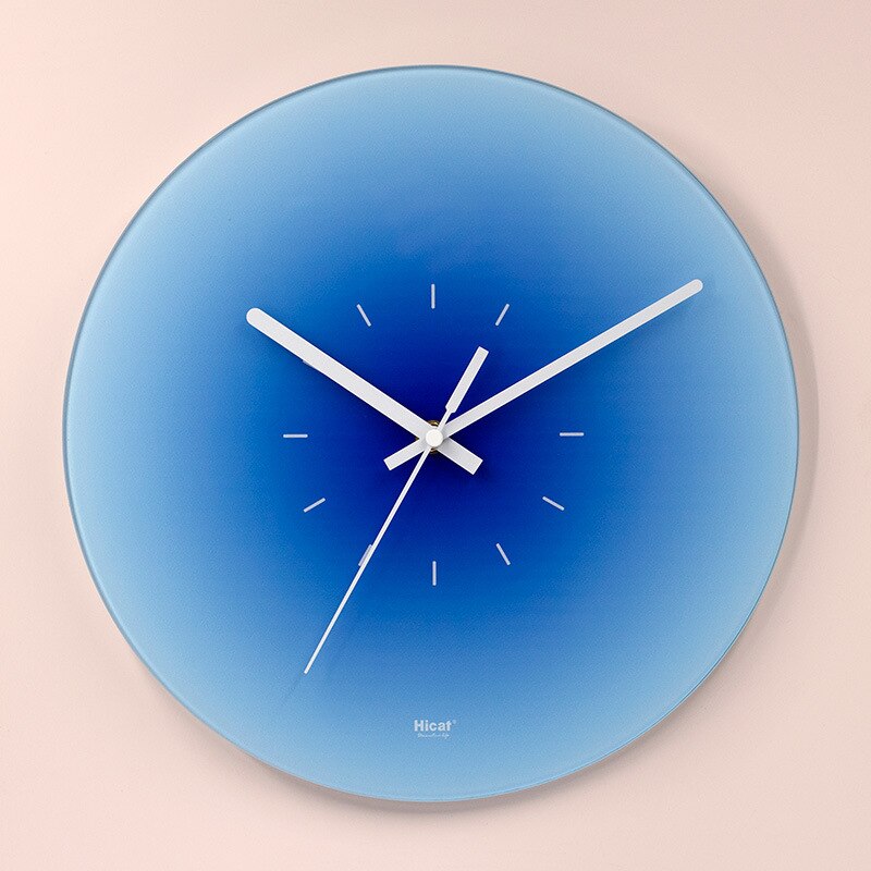 Stylish Glass Wall Clock | Orange Gradient Face