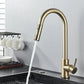 Luxury Gold Kitchen Faucet with Pull Down Spray Head