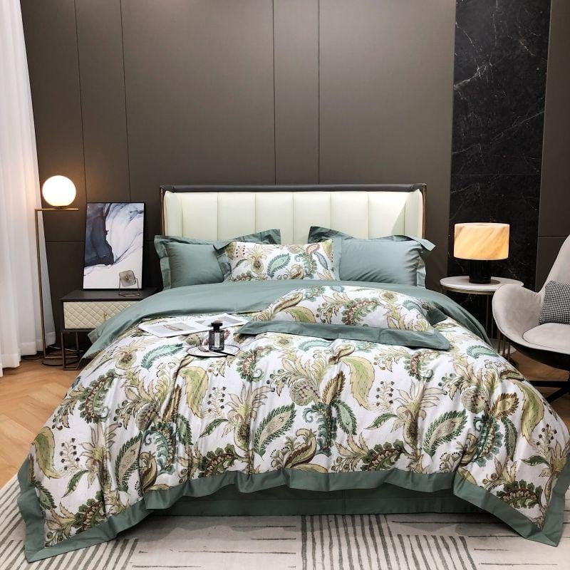 Soft Floral Print Cotton Bed Sheets Set - HappyKidMart