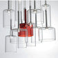 Modern Glass Pendant Lighting | Clear Red Hanging Lamp - HappyKidMart