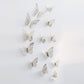 Colorful Butterfly Art Wall Decoration Rose Gold Finish